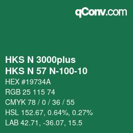 Farbcode: HKS N 3000plus - HKS N 57 N-100-10 | qconv.com