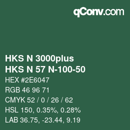 カラーコード: HKS N 3000plus - HKS N 57 N-100-50 | qconv.com