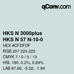 Código de color: HKS N 3000plus - HKS N 57 N-10-0 | qconv.com