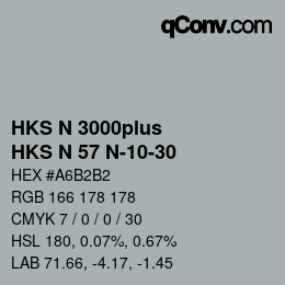 Farbcode: HKS N 3000plus - HKS N 57 N-10-30 | qconv.com