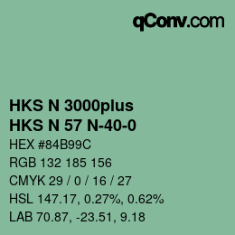 Código de color: HKS N 3000plus - HKS N 57 N-40-0 | qconv.com