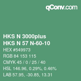 カラーコード: HKS N 3000plus - HKS N 57 N-60-10 | qconv.com