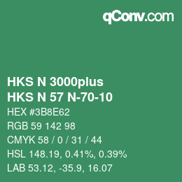 Farbcode: HKS N 3000plus - HKS N 57 N-70-10 | qconv.com