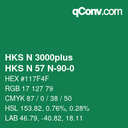 Color code: HKS N 3000plus - HKS N 57 N-90-0 | qconv.com