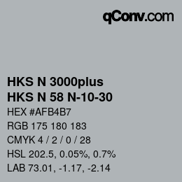 Farbcode: HKS N 3000plus - HKS N 58 N-10-30 | qconv.com