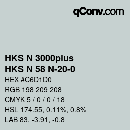 Farbcode: HKS N 3000plus - HKS N 58 N-20-0 | qconv.com