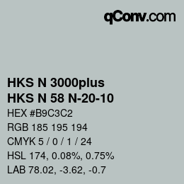 Farbcode: HKS N 3000plus - HKS N 58 N-20-10 | qconv.com