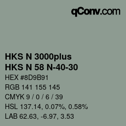 Code couleur: HKS N 3000plus - HKS N 58 N-40-30 | qconv.com