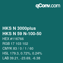 Código de color: HKS N 3000plus - HKS N 59 N-100-50 | qconv.com