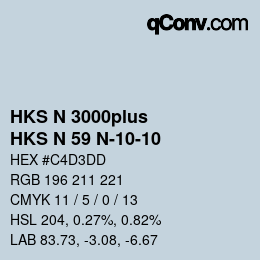 Farbcode: HKS N 3000plus - HKS N 59 N-10-10 | qconv.com