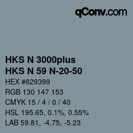 Código de color: HKS N 3000plus - HKS N 59 N-20-50 | qconv.com