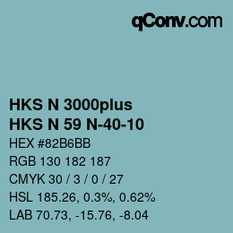 颜色代码: HKS N 3000plus - HKS N 59 N-40-10 | qconv.com