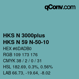 Código de color: HKS N 3000plus - HKS N 59 N-50-10 | qconv.com
