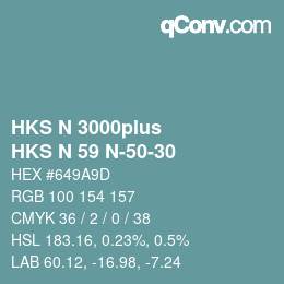 Color code: HKS N 3000plus - HKS N 59 N-50-30 | qconv.com