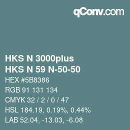 Code couleur: HKS N 3000plus - HKS N 59 N-50-50 | qconv.com