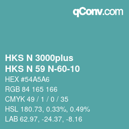 Color code: HKS N 3000plus - HKS N 59 N-60-10 | qconv.com