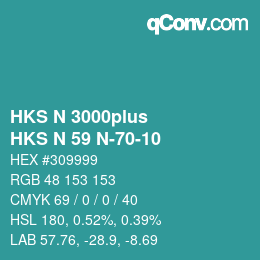 Color code: HKS N 3000plus - HKS N 59 N-70-10 | qconv.com