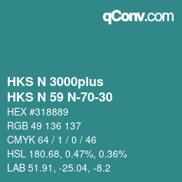 カラーコード: HKS N 3000plus - HKS N 59 N-70-30 | qconv.com
