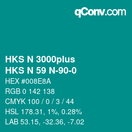 カラーコード: HKS N 3000plus - HKS N 59 N-90-0 | qconv.com