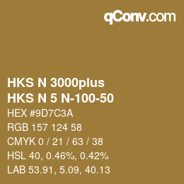 Code couleur: HKS N 3000plus - HKS N 5 N-100-50 | qconv.com