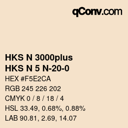 Code couleur: HKS N 3000plus - HKS N 5 N-20-0 | qconv.com