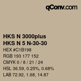 Farbcode: HKS N 3000plus - HKS N 5 N-30-30 | qconv.com