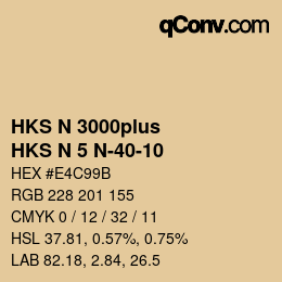 Farbcode: HKS N 3000plus - HKS N 5 N-40-10 | qconv.com