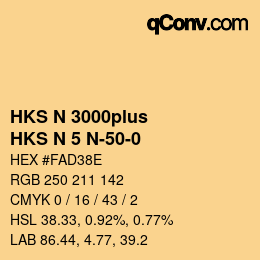 Código de color: HKS N 3000plus - HKS N 5 N-50-0 | qconv.com