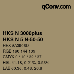 Código de color: HKS N 3000plus - HKS N 5 N-50-50 | qconv.com