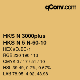 Farbcode: HKS N 3000plus - HKS N 5 N-60-10 | qconv.com