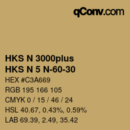 Farbcode: HKS N 3000plus - HKS N 5 N-60-30 | qconv.com