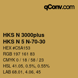 Color code: HKS N 3000plus - HKS N 5 N-70-30 | qconv.com