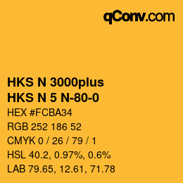 Code couleur: HKS N 3000plus - HKS N 5 N-80-0 | qconv.com