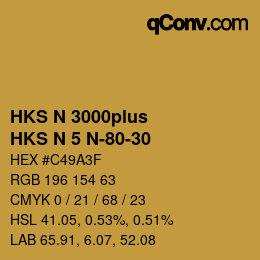 Farbcode: HKS N 3000plus - HKS N 5 N-80-30 | qconv.com