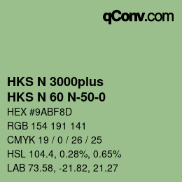 Farbcode: HKS N 3000plus - HKS N 60 N-50-0 | qconv.com