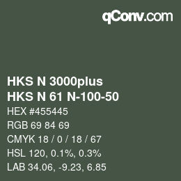 カラーコード: HKS N 3000plus - HKS N 61 N-100-50 | qconv.com