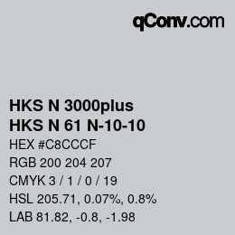 Farbcode: HKS N 3000plus - HKS N 61 N-10-10 | qconv.com
