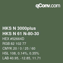 カラーコード: HKS N 3000plus - HKS N 61 N-80-30 | qconv.com