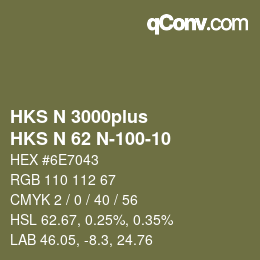 Farbcode: HKS N 3000plus - HKS N 62 N-100-10 | qconv.com