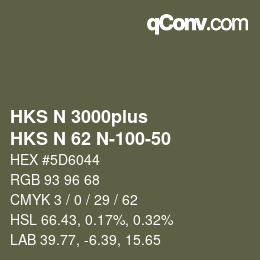 カラーコード: HKS N 3000plus - HKS N 62 N-100-50 | qconv.com