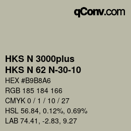 Color code: HKS N 3000plus - HKS N 62 N-30-10 | qconv.com