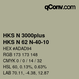 カラーコード: HKS N 3000plus - HKS N 62 N-40-10 | qconv.com