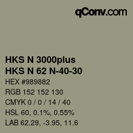 Farbcode: HKS N 3000plus - HKS N 62 N-40-30 | qconv.com