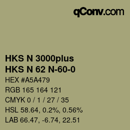 カラーコード: HKS N 3000plus - HKS N 62 N-60-0 | qconv.com