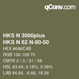 カラーコード: HKS N 3000plus - HKS N 62 N-80-50 | qconv.com