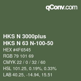 カラーコード: HKS N 3000plus - HKS N 63 N-100-50 | qconv.com