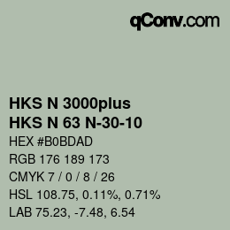 カラーコード: HKS N 3000plus - HKS N 63 N-30-10 | qconv.com