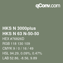 Farbcode: HKS N 3000plus - HKS N 63 N-50-50 | qconv.com