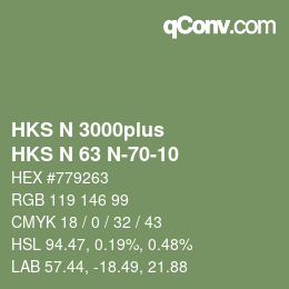 カラーコード: HKS N 3000plus - HKS N 63 N-70-10 | qconv.com