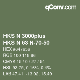 カラーコード: HKS N 3000plus - HKS N 63 N-70-50 | qconv.com